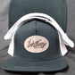 Trucker Snapback White and Black InkEnvy Faux Leather Patch