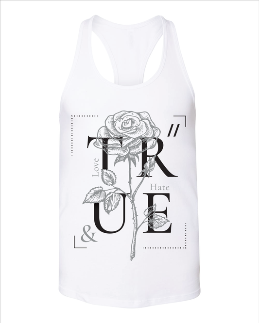 True Love and Hate Razorback white tank top (Women's)